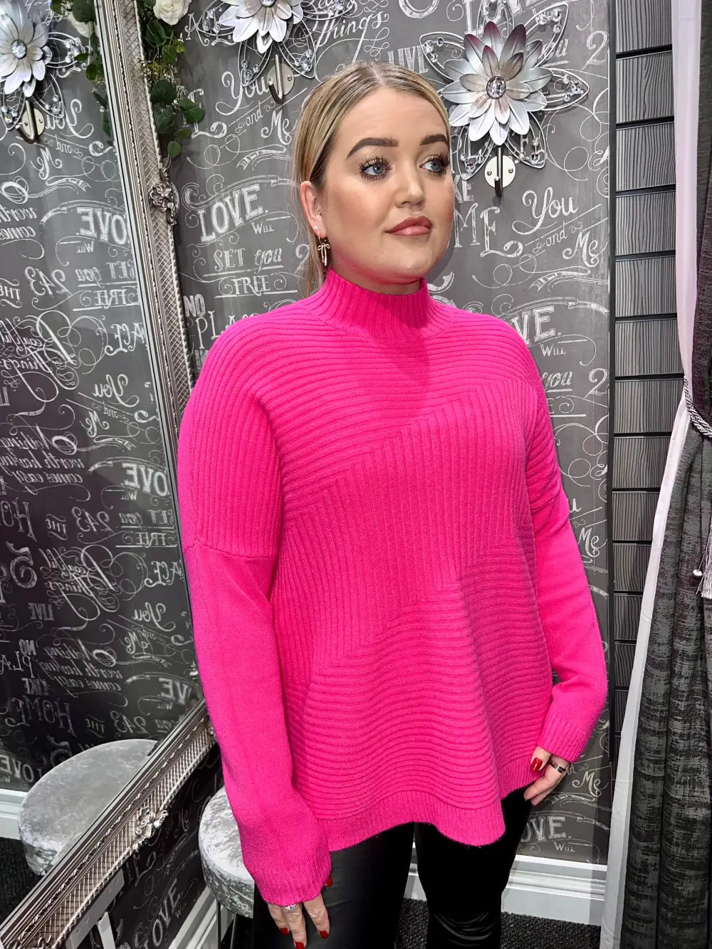 Block Ribbed Jumper CERISE Quirky Boutique – Quirky Boutique