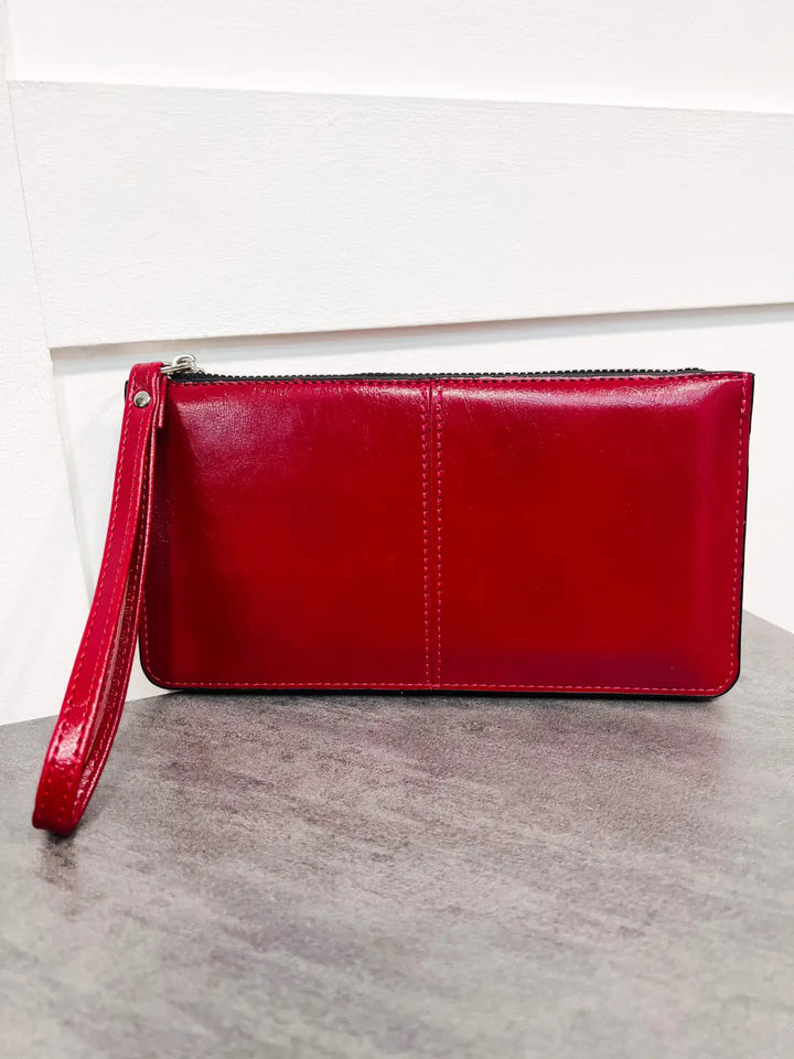 Coloured Wallet Purse - DARK RED - Purse