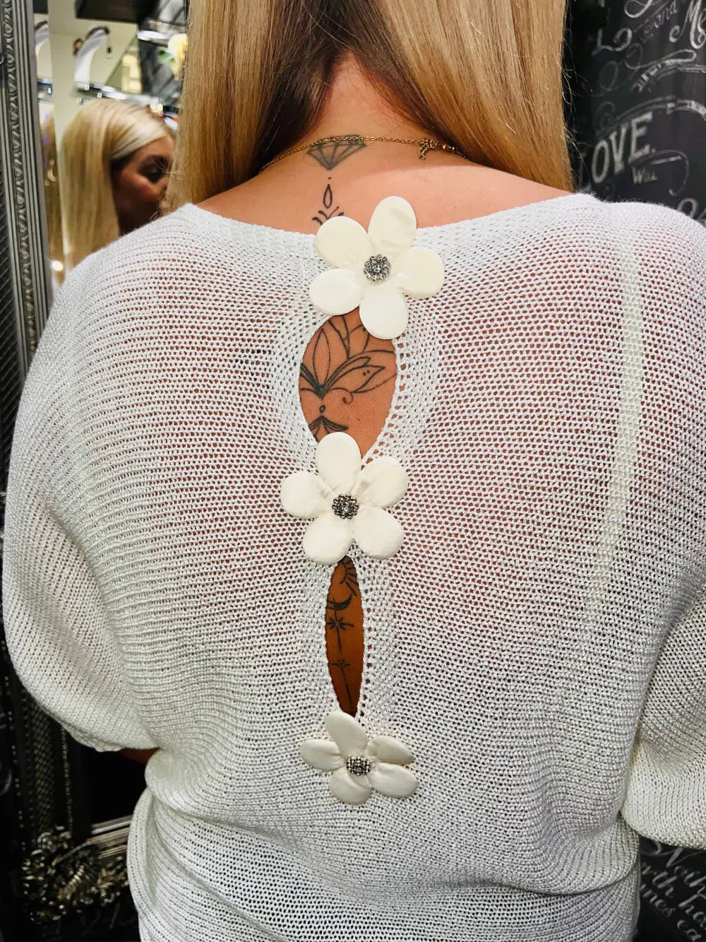 Daisy Back Jumper CREAM