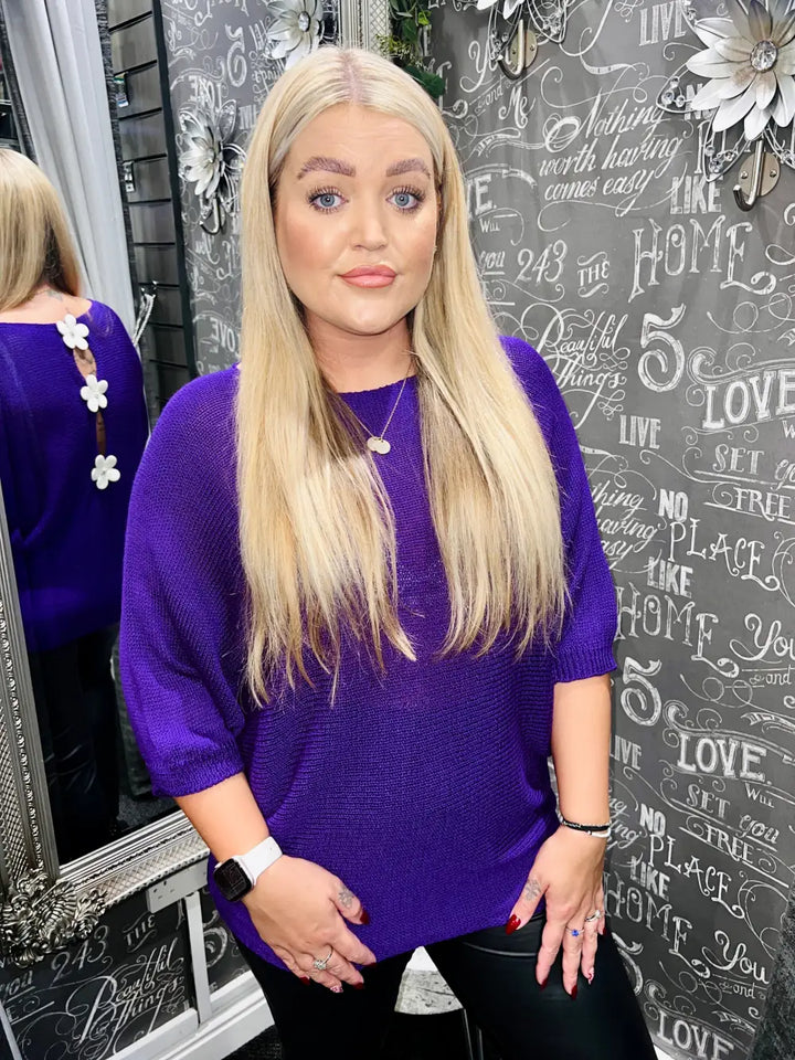 Daisy Back Jumper PURPLE
