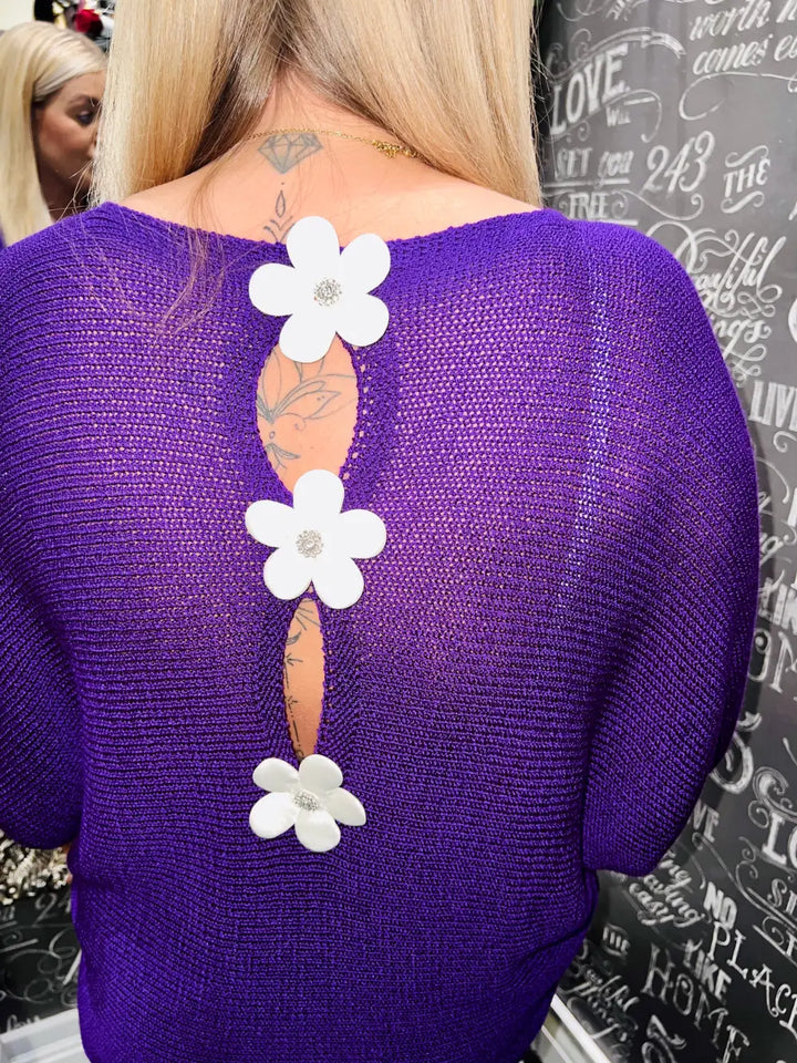 Daisy Back Jumper PURPLE