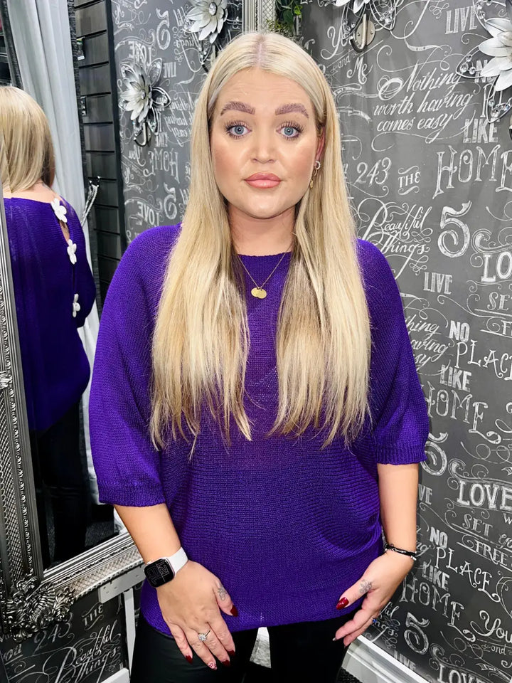 Daisy Back Jumper PURPLE