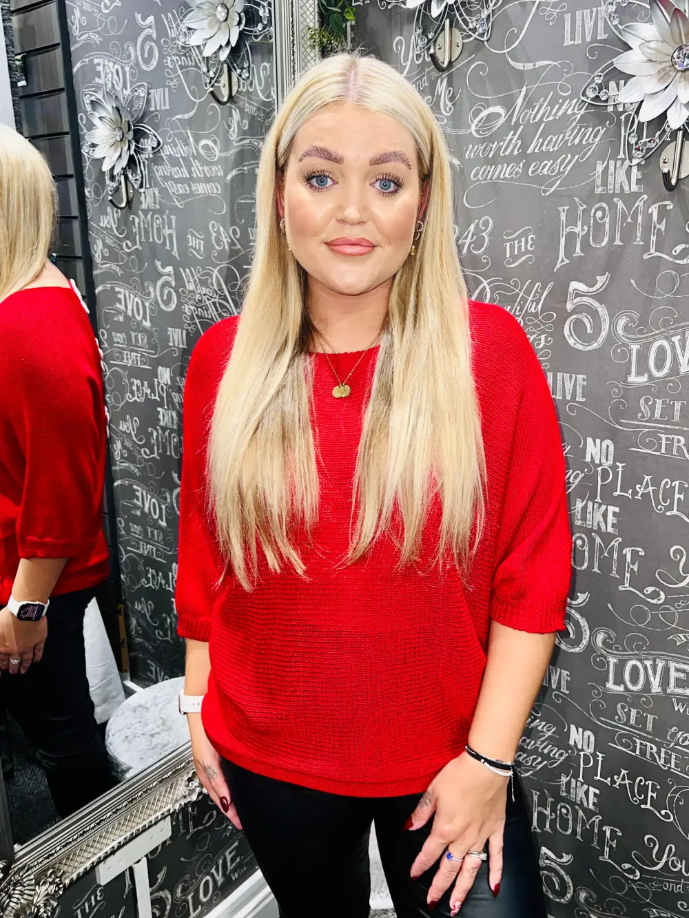 Daisy Back Jumper RED