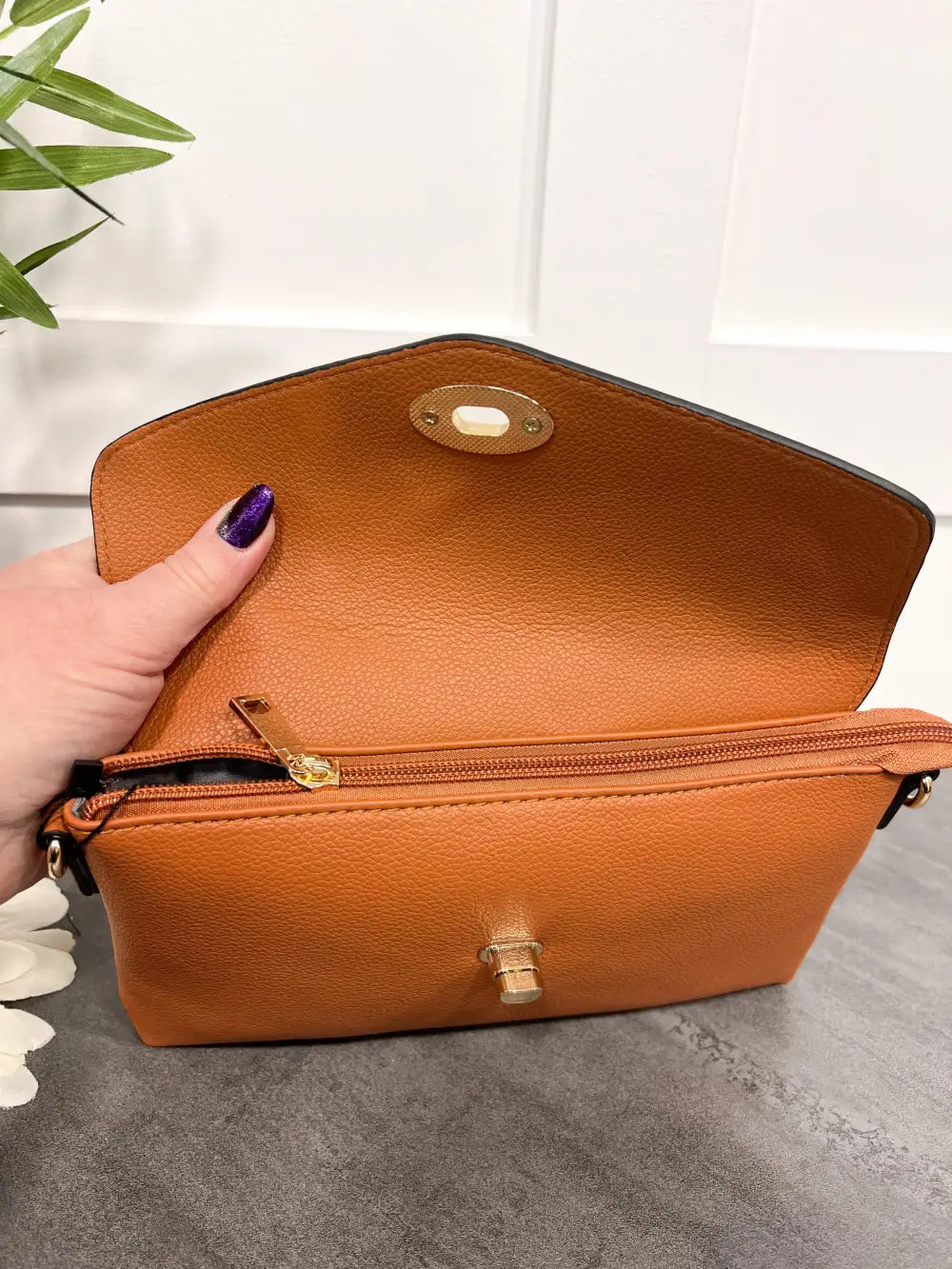 Emma Clutch Bag TAN - Handbag