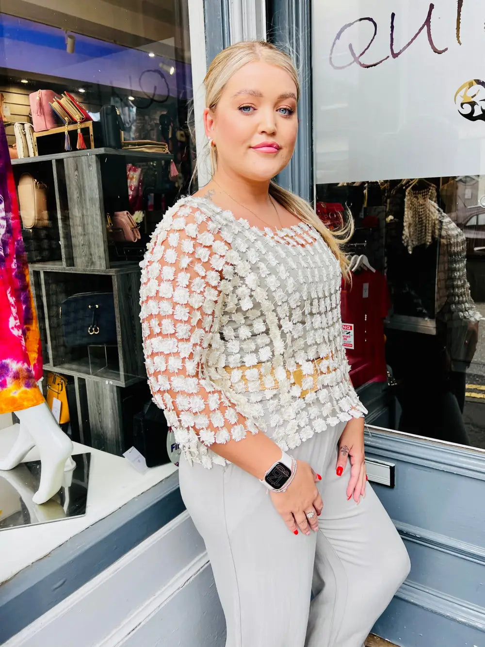 Florence Flower Top CREAM