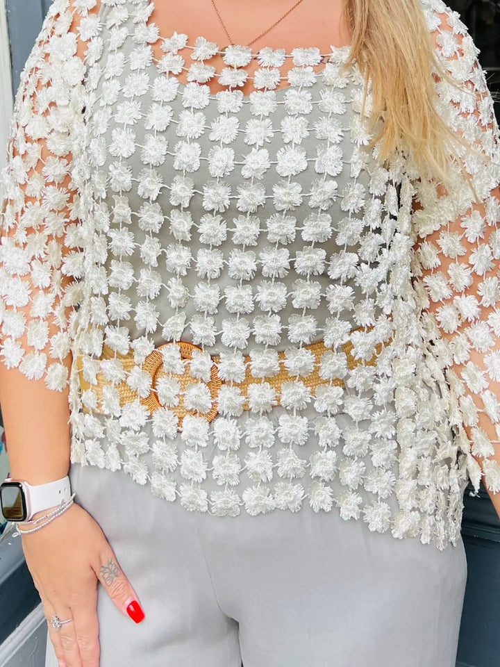 Florence Flower Top CREAM