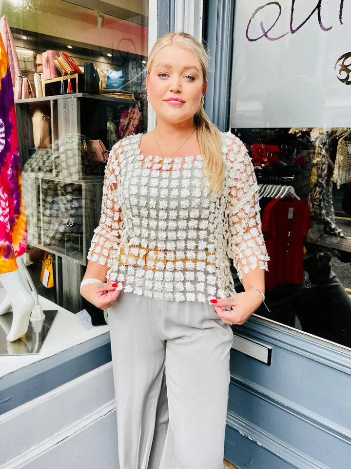 Florence Flower Top CREAM