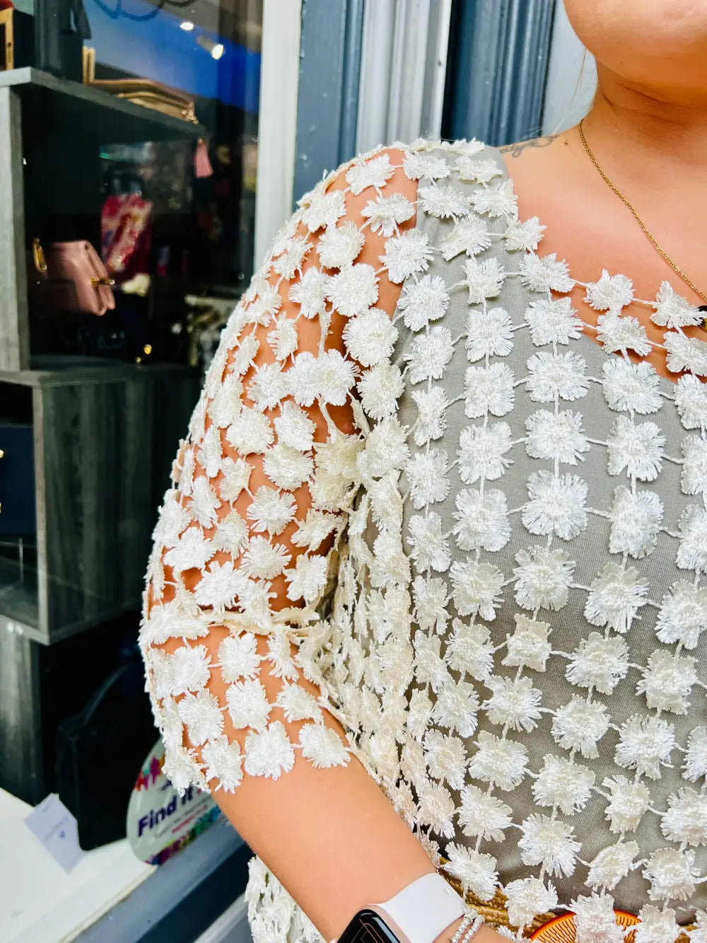 Florence Flower Top CREAM