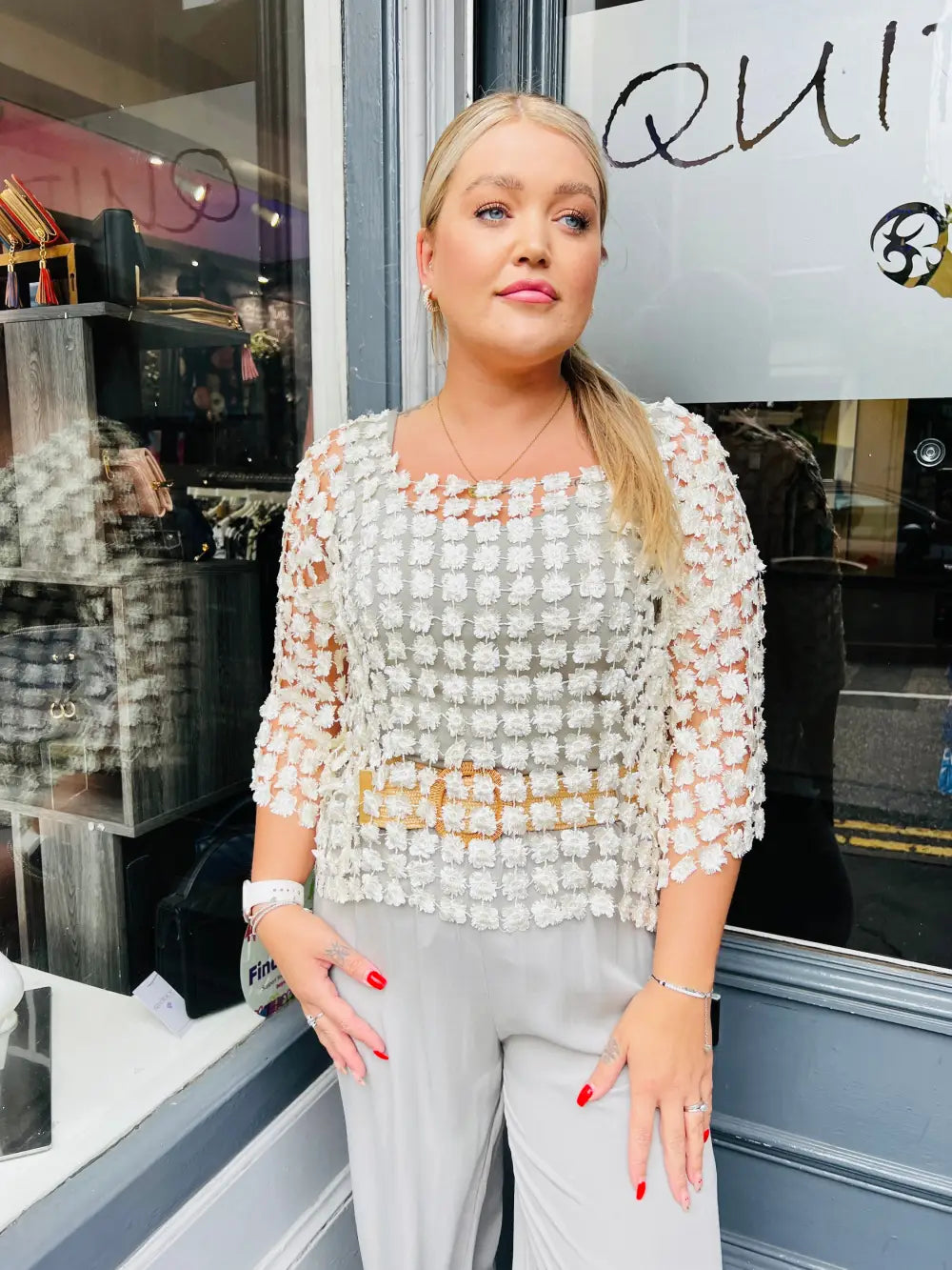 Florence Flower Top CREAM