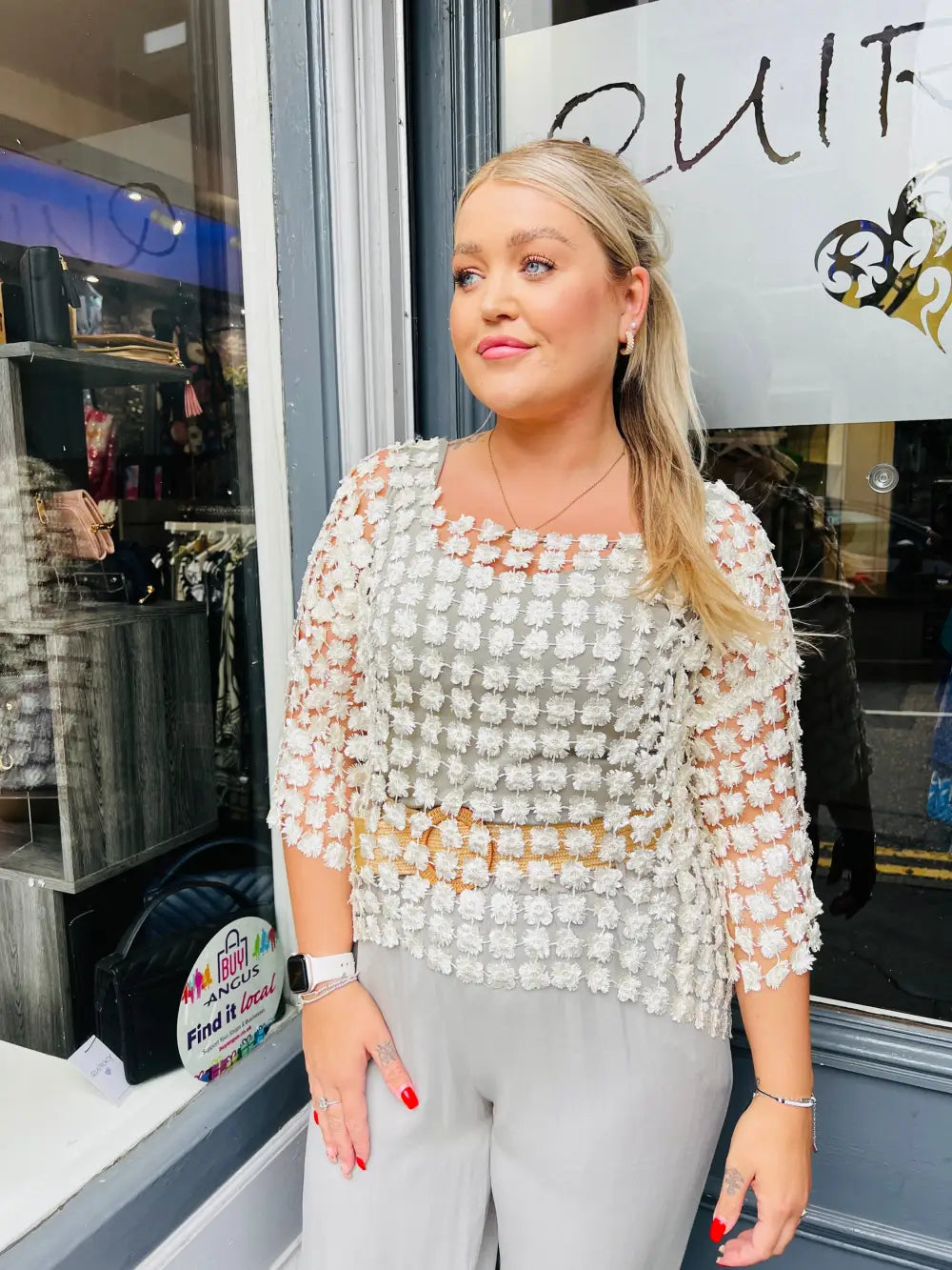 Florence Flower Top CREAM