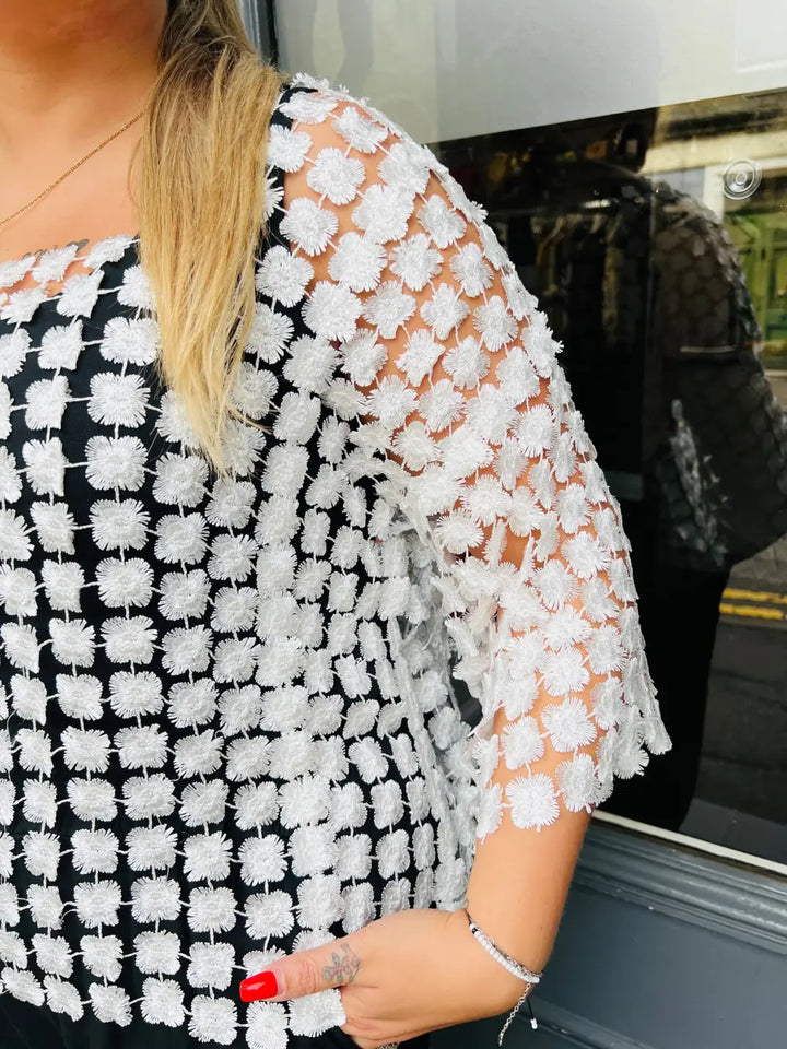 Florence Flower Top WHITE