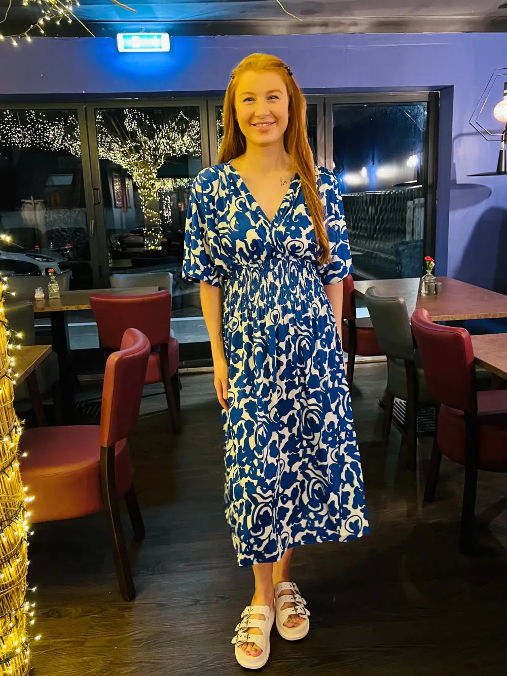 Jolene Stretch Midi Dress - ROYAL BLUE - Dress
