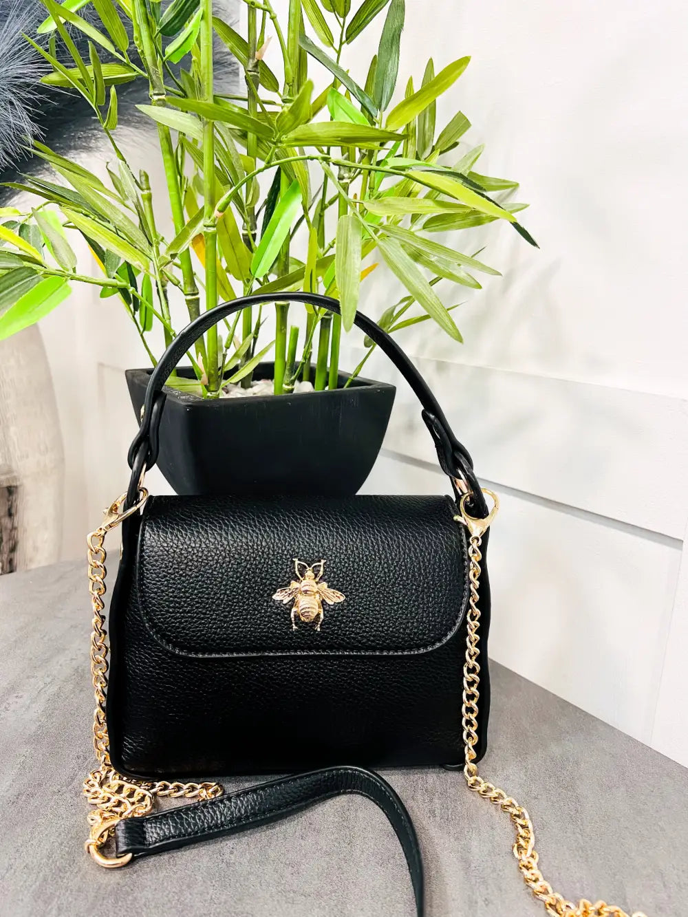 Mini Bee Chain Handbag BLACK - Handbag