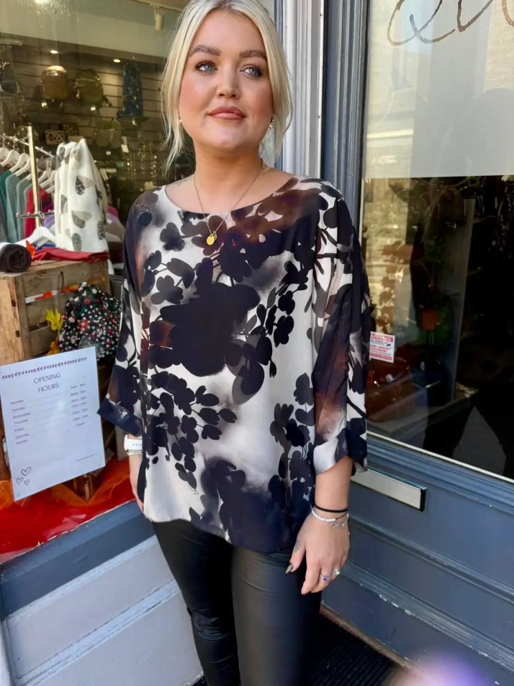 Orla Floral Chiffon Blouse BROWN/BLACK