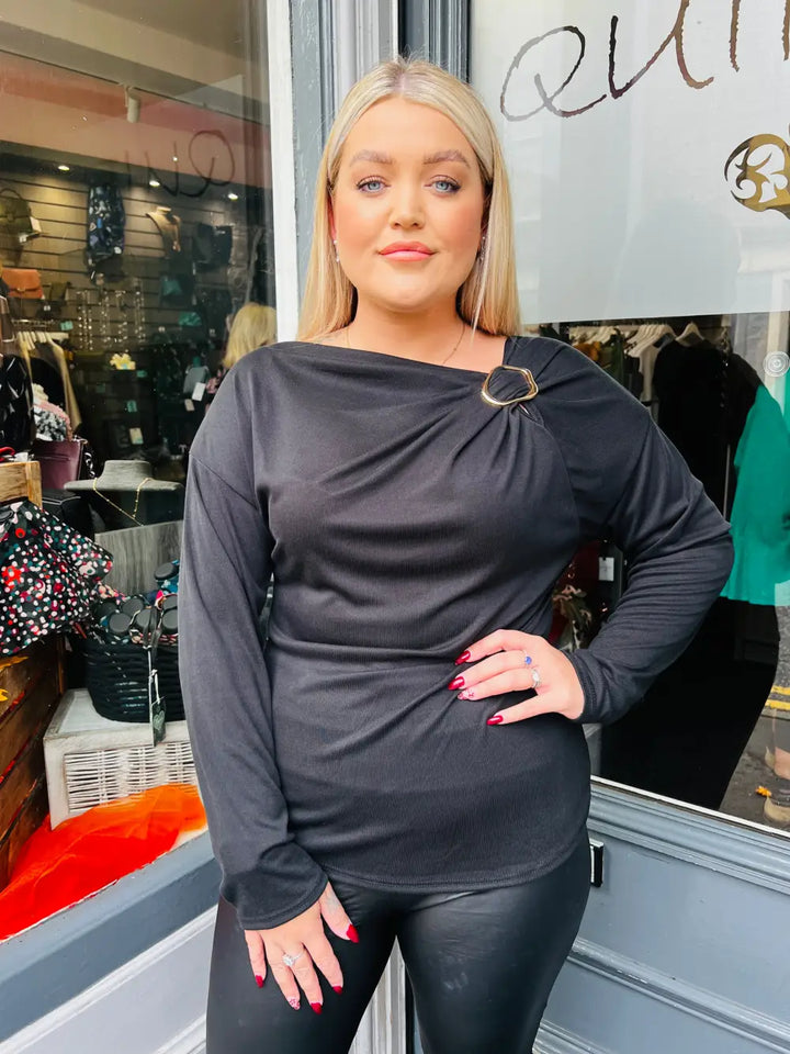 Paloma Clasp Top BLACK