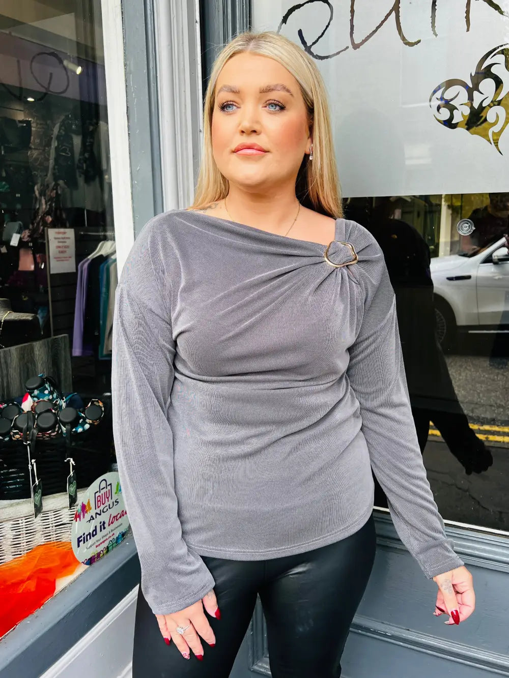 Paloma Clasp Top CHARCOAL