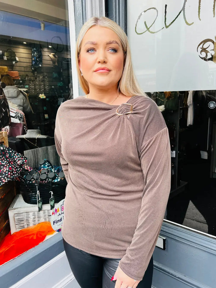 Paloma Clasp Top CHOCOLATE