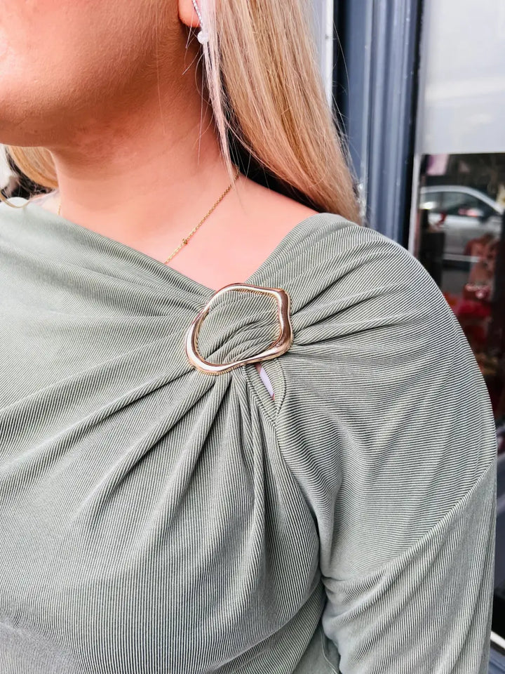 Paloma Clasp Top KHAKI