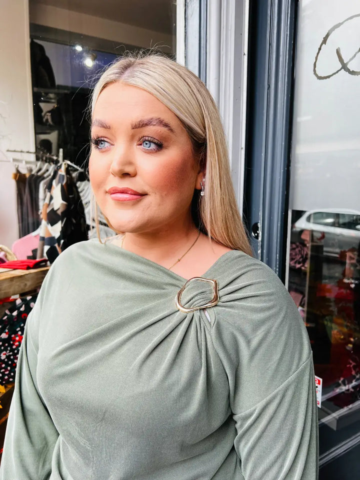 Paloma Clasp Top KHAKI