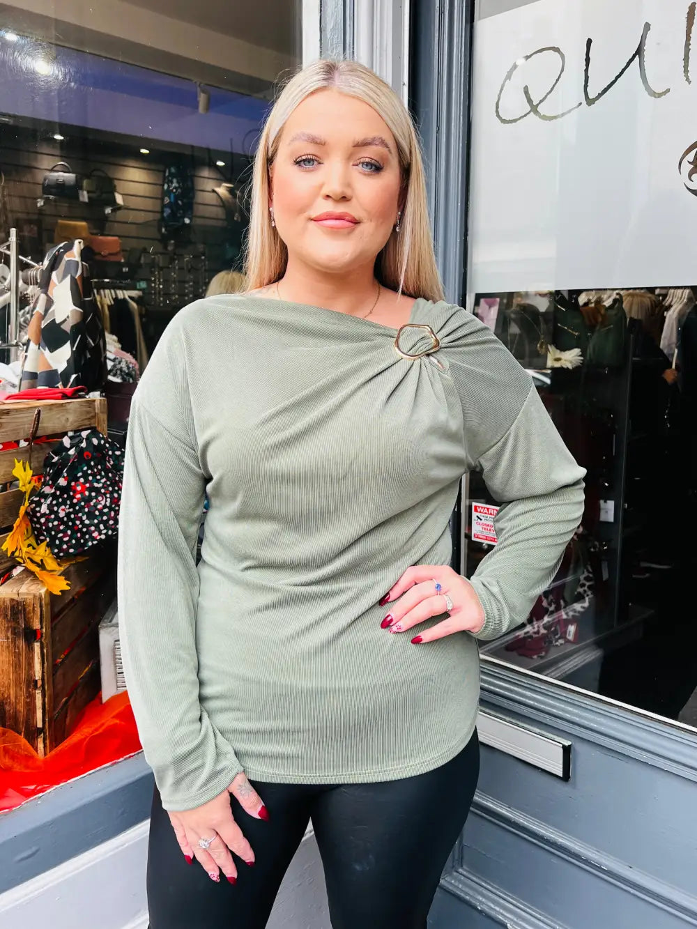 Paloma Clasp Top KHAKI