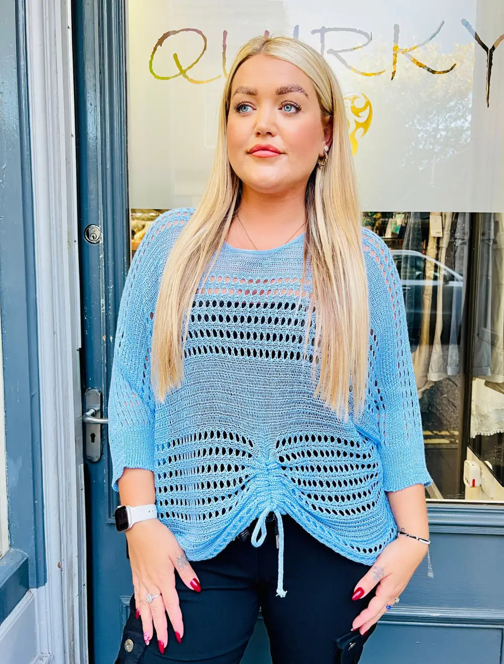 Peyton Fine Knit LIGHT BLUE