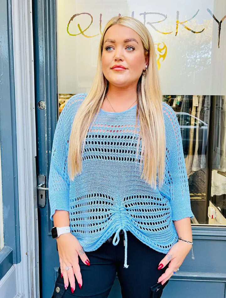 Peyton Fine Knit LIGHT BLUE