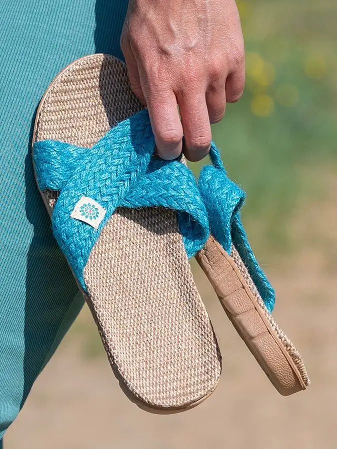 POM Slider Sandals BLUE - 3 Sizes S (3/4 Size)