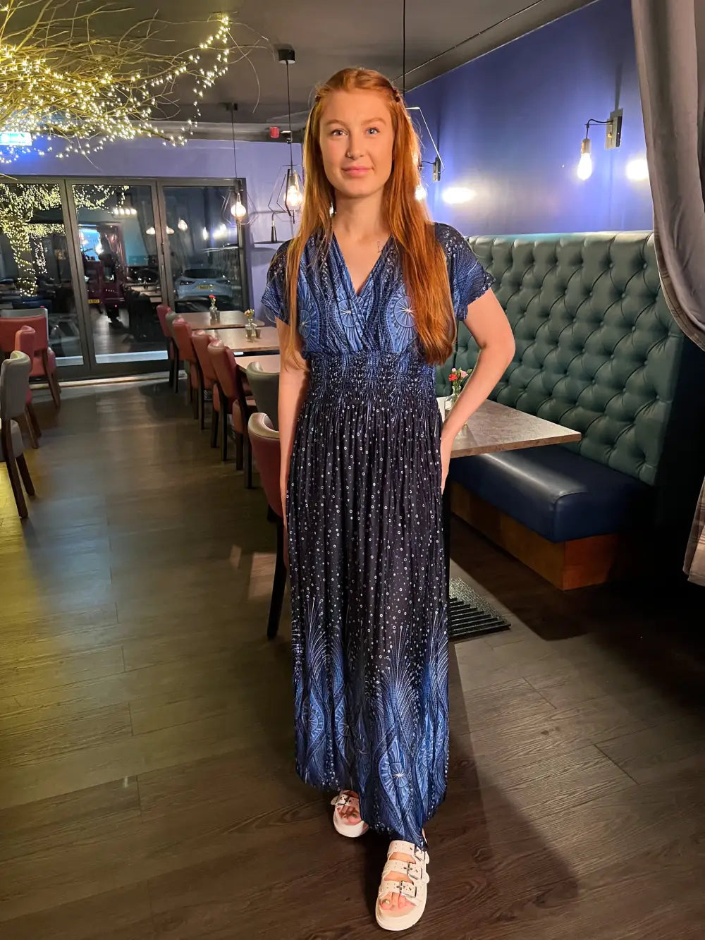 Sophie Slinky Maxi Dress BLUE