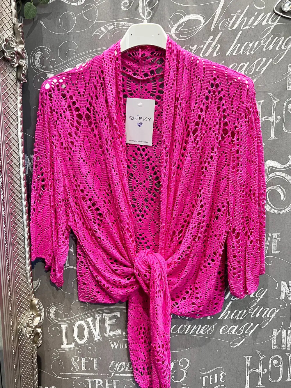 Summer Cover Up Cardigan - 13 Colours - CERISE