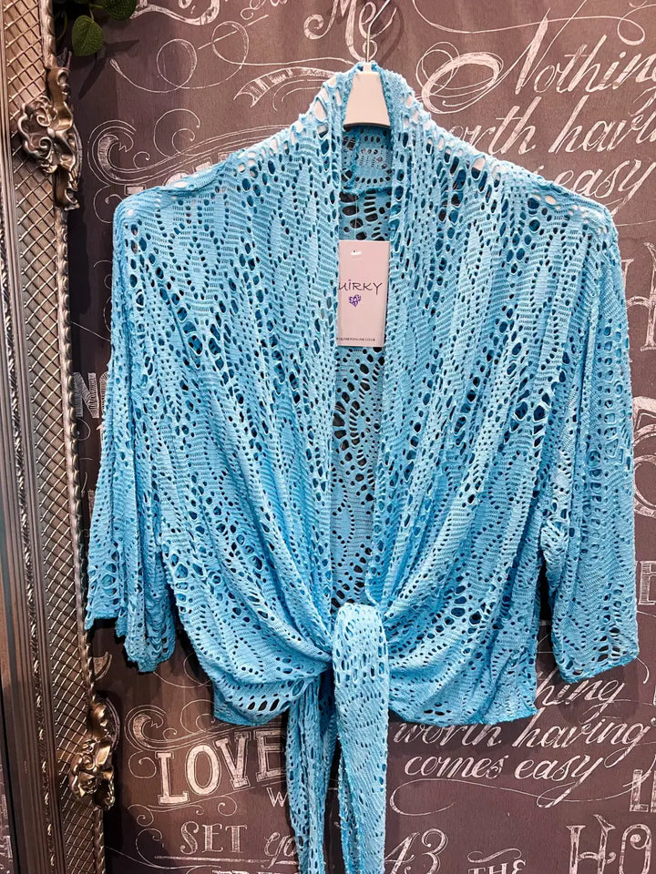 Summer Cover Up Cardigan - 13 Colours - LIGHT TURQUOISE
