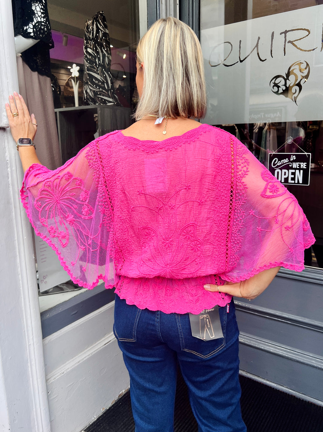 Luna Butterfly Top CERISE