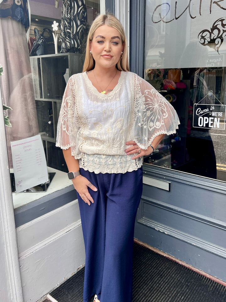 Luna Butterfly Top CREAM