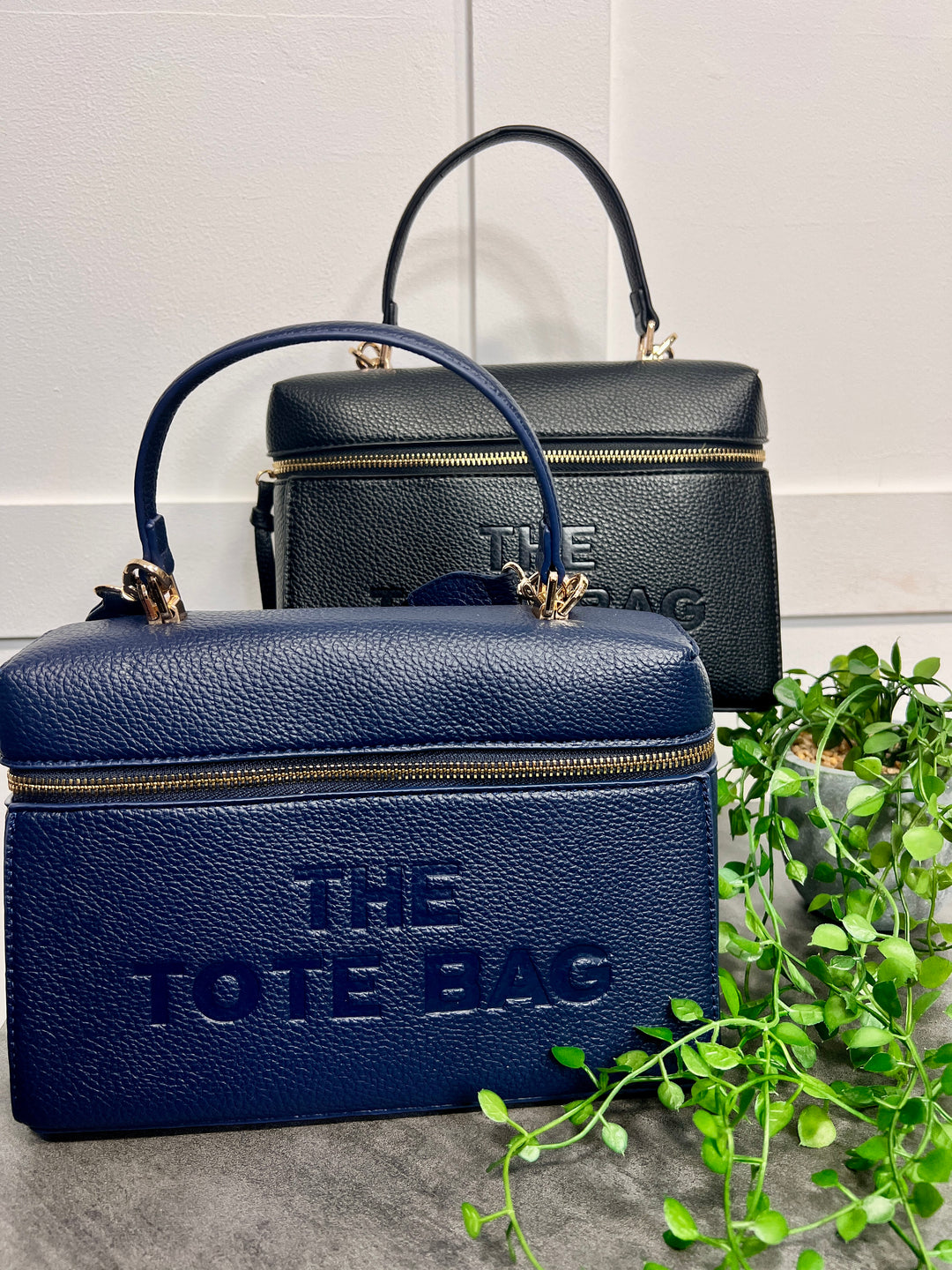 The Tote Grab Handle Bag NAVY