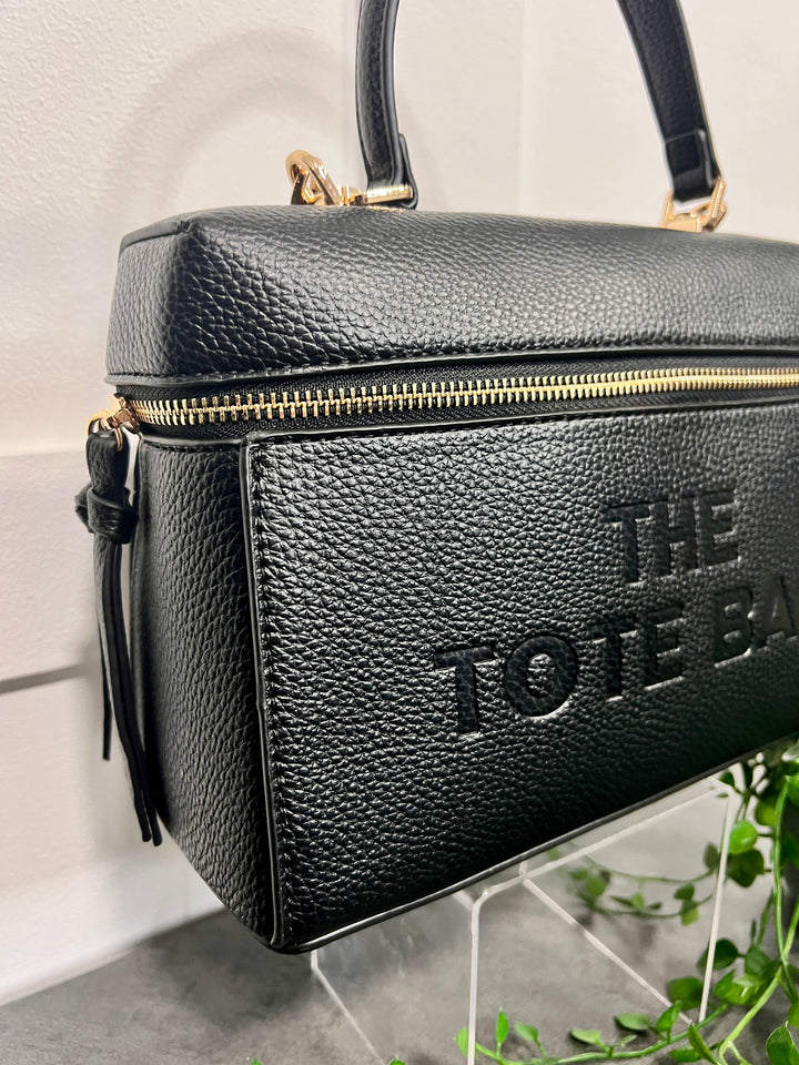 The Tote Grab Handle Bag BLACK