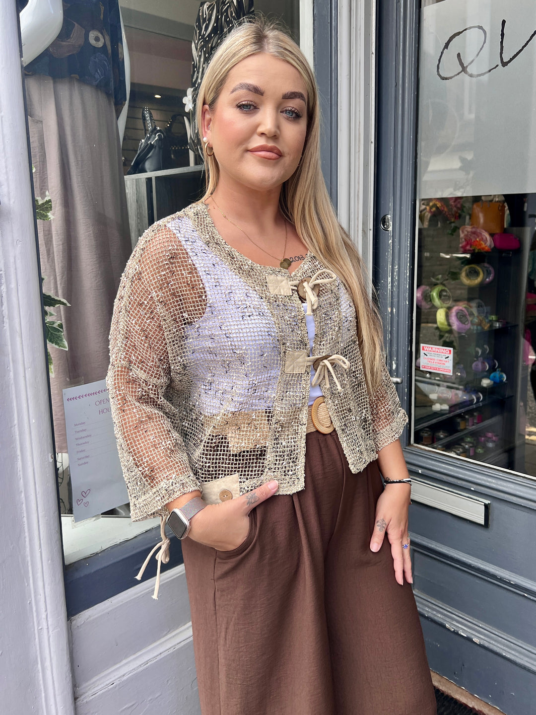 Florence Mesh Layering Jacket BEIGE