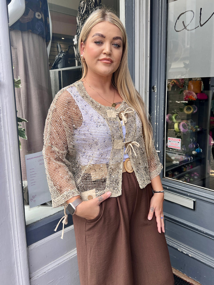Florence Mesh Layering Jacket BEIGE