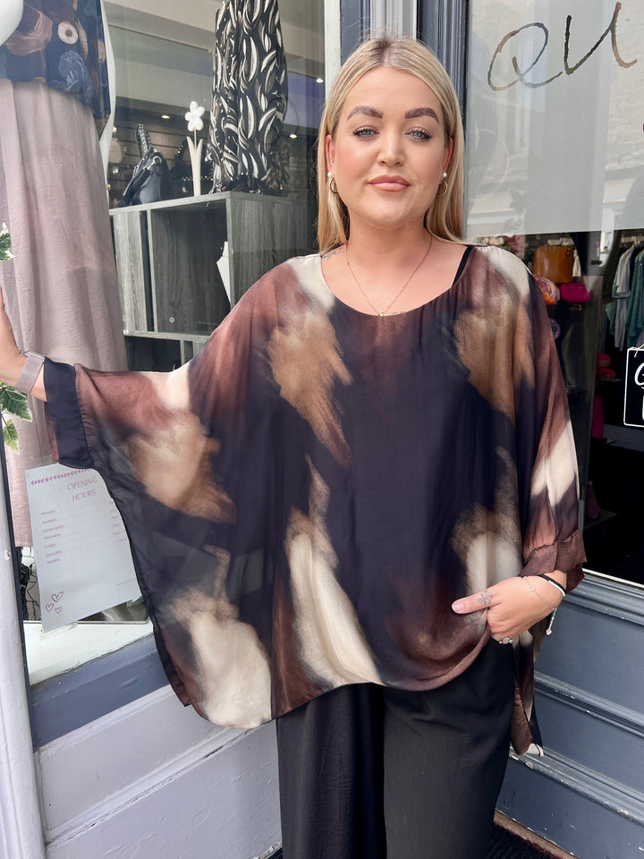 Grace Floaty Silk Blouse BLACK