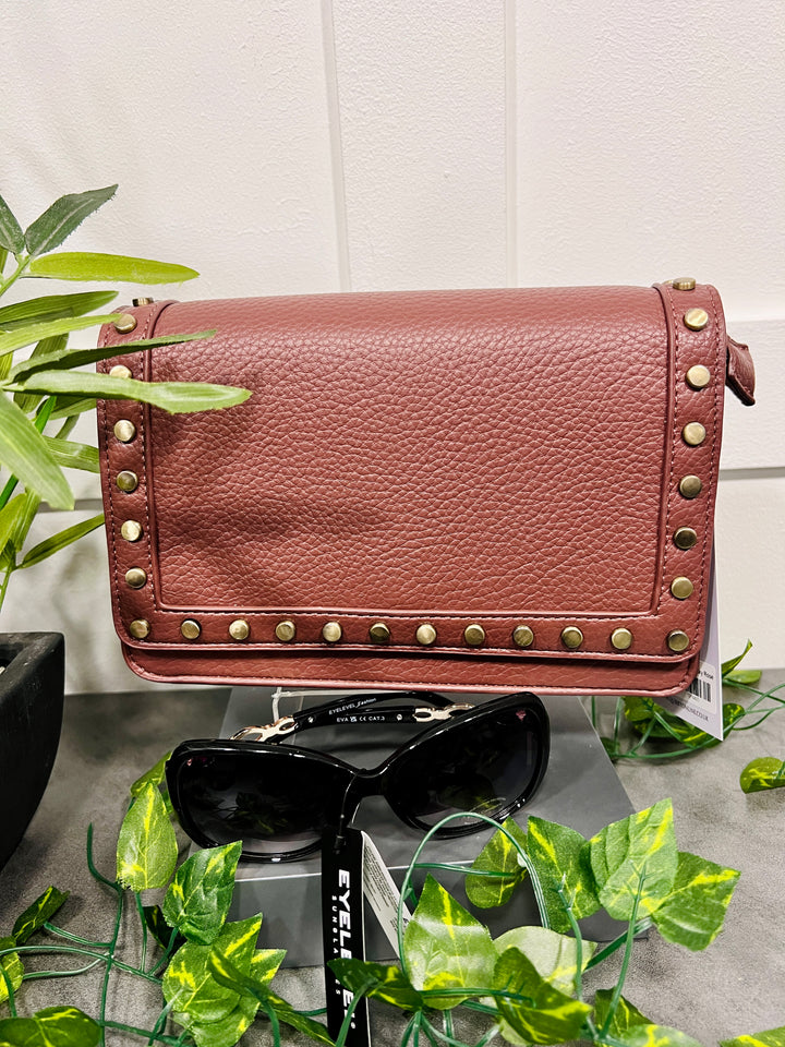 Dana Gold Stud Detail Handbag DUSKY ROSE
