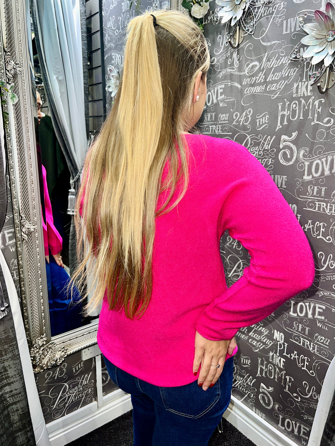 Italian Knit Jumper CERISE