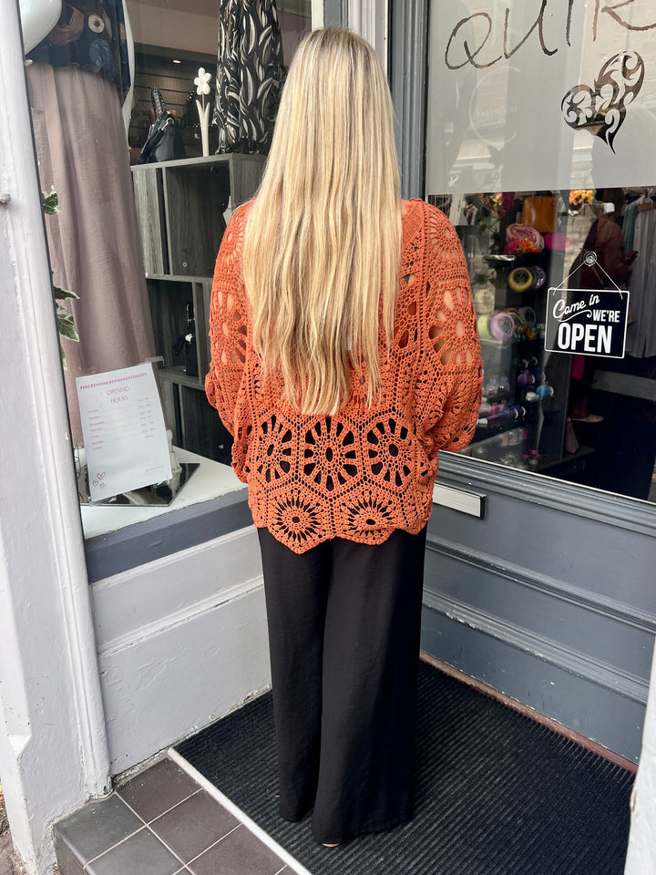 Scarlett Crochet With Vest TERRACOTTA