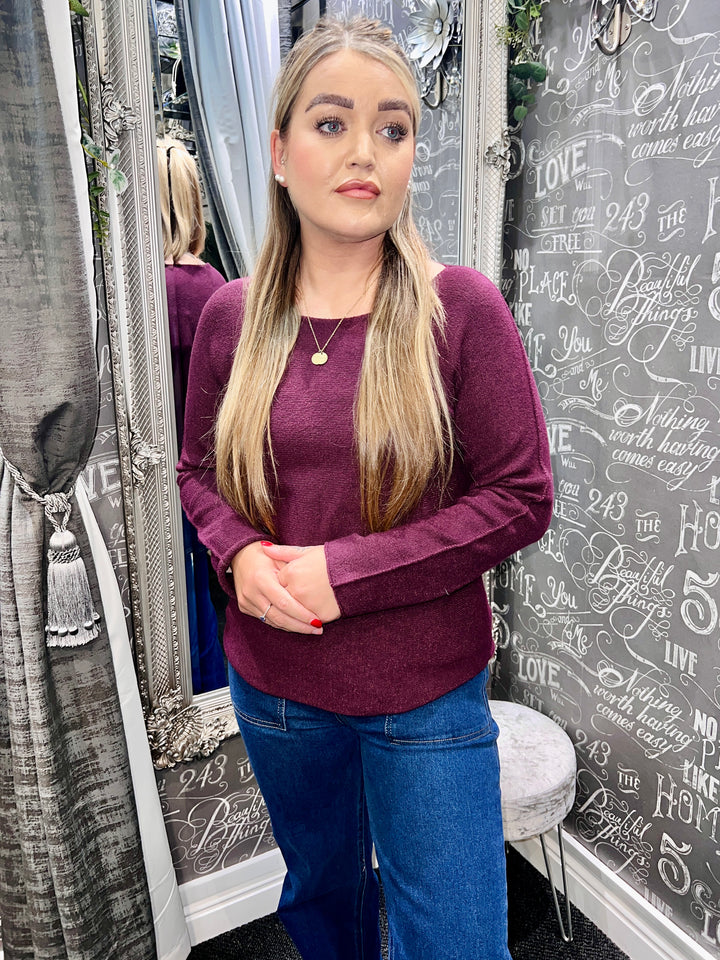 Italian Knit Jumper BERRY