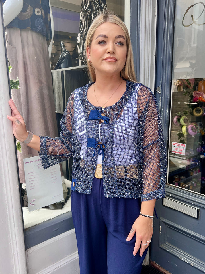 Florence Mesh Layering Jacket NAVY