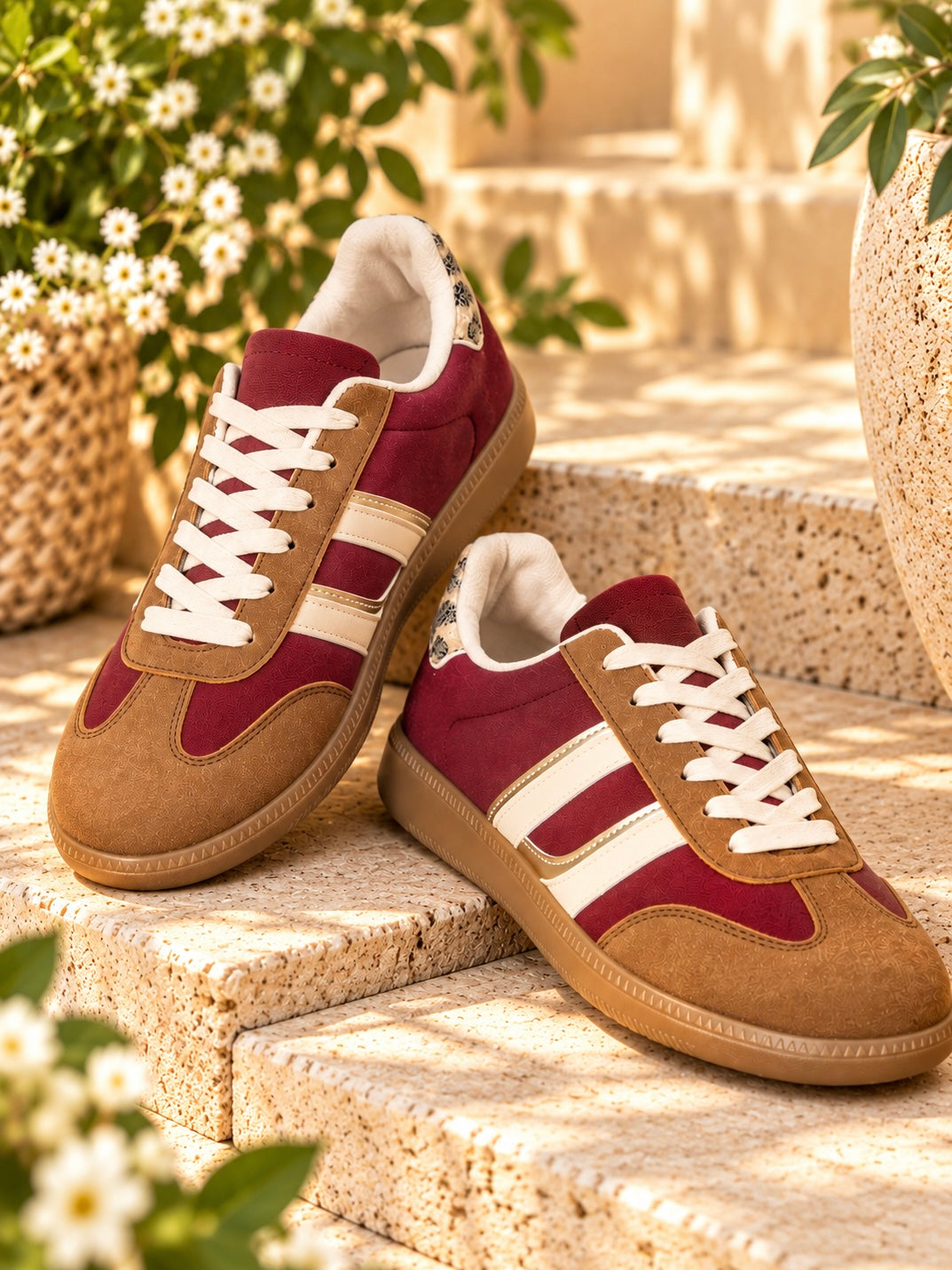 Bronte Suede Trainers WINE