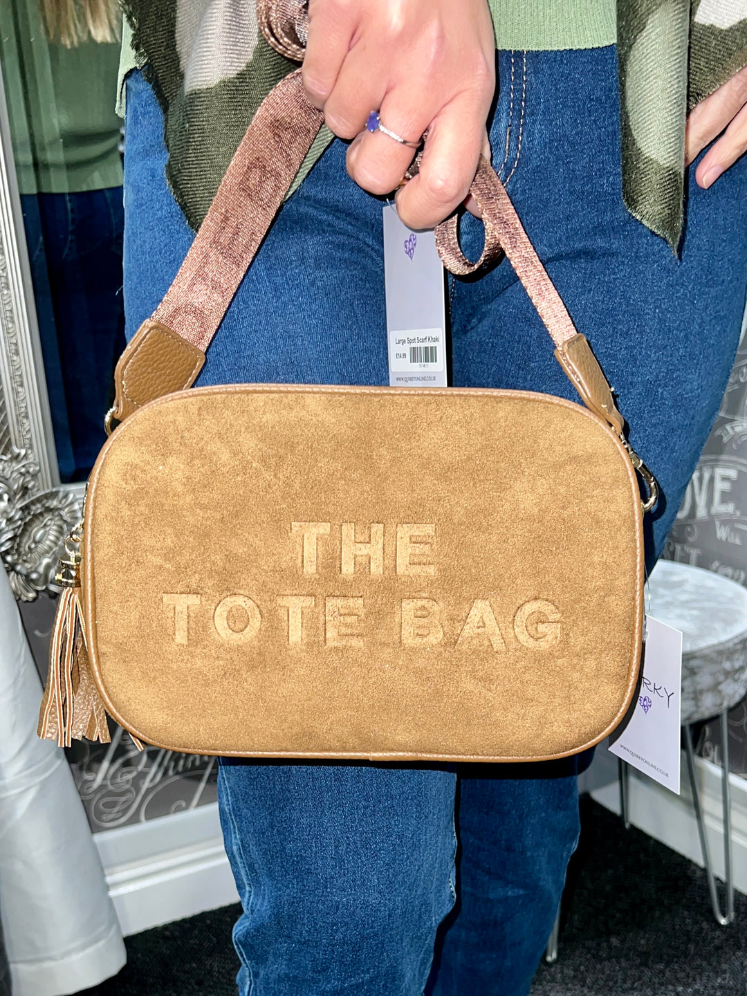The Tote Suedette Camera Bag CAMEL