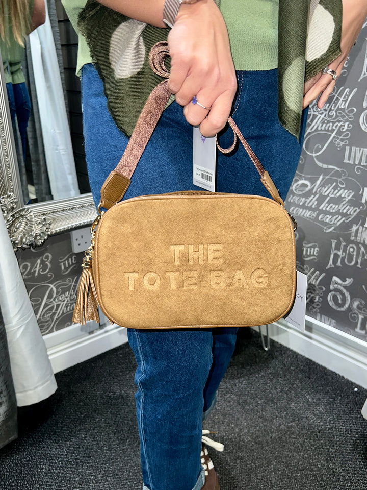 The Tote Suedette Camera Bag CAMEL