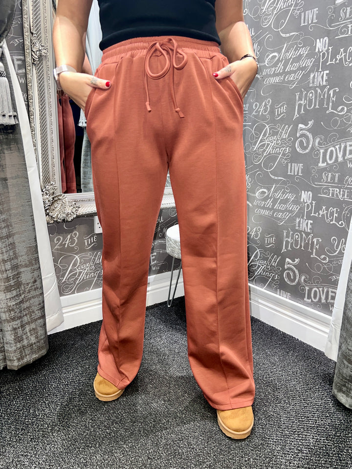Lola Wide Leg Joggers TERRACOTTA