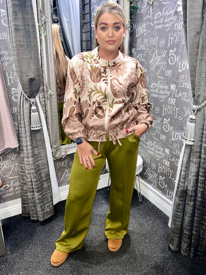 Ariana Soft Feel Floral Jacket BEIGE