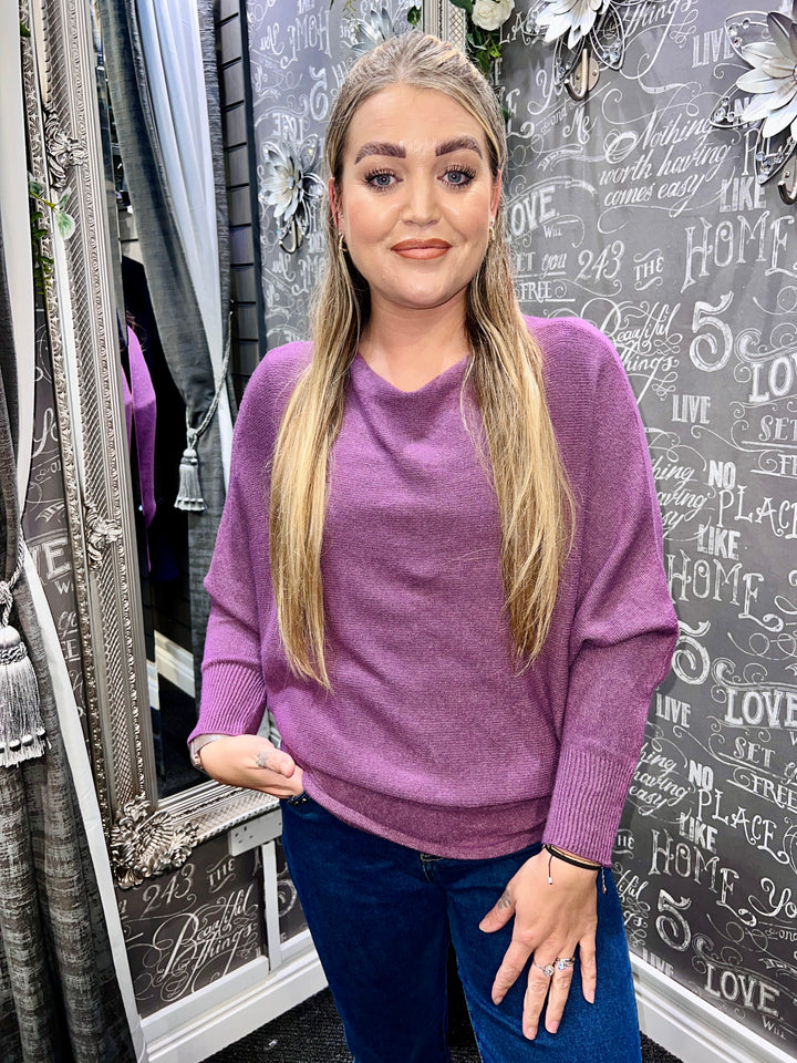 Darcie Batwing Jumper HEATHER
