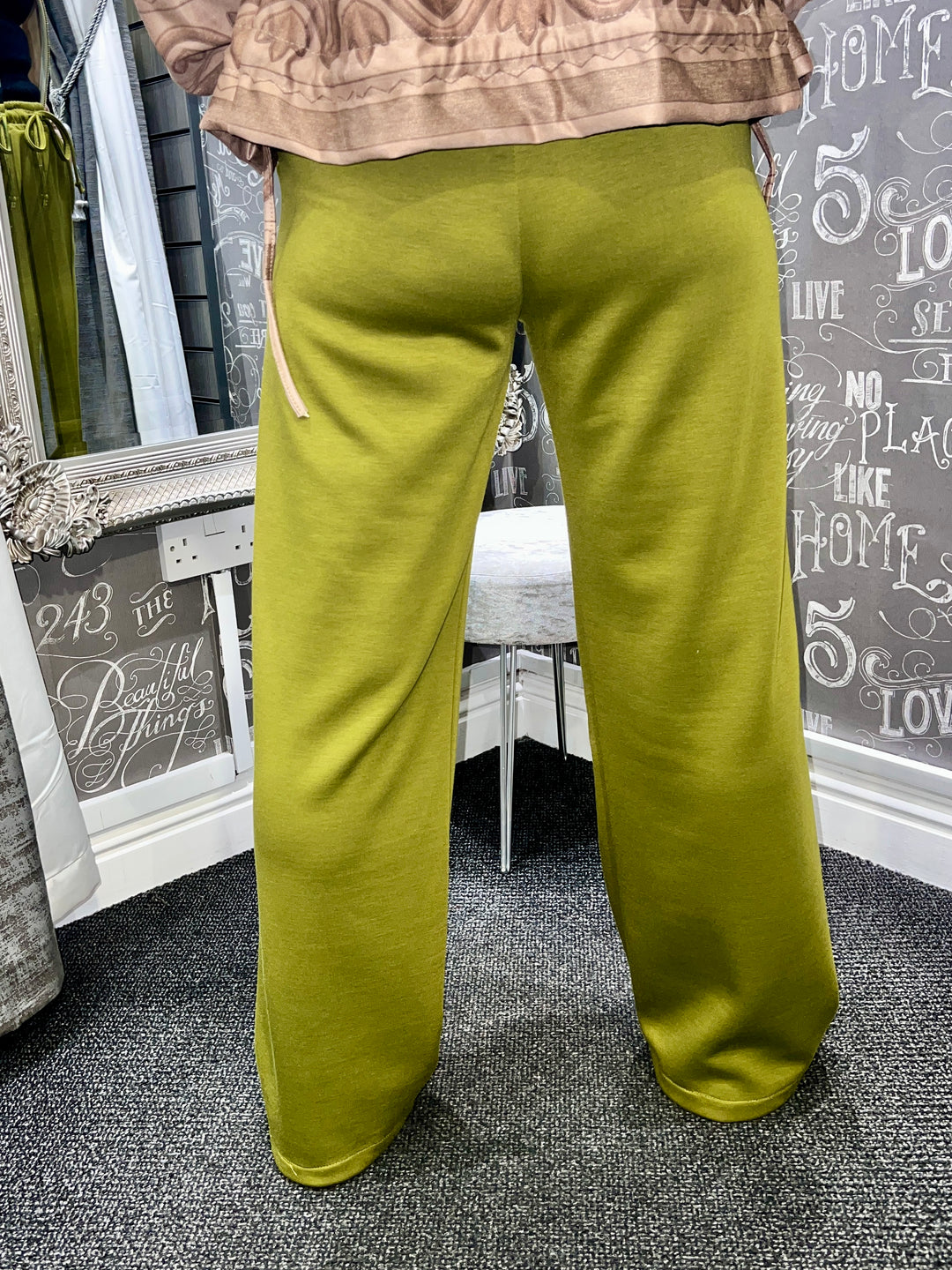 Lola Wide Leg Joggers OLIVE