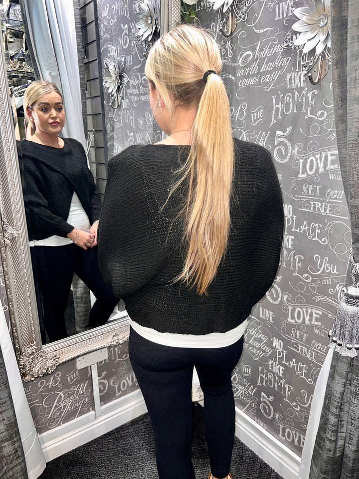 Bianca Crossover Knit BLACK